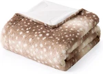 Faux Fur Blanket With Moose Print Waterproof Pet Size: 50X60 Inches. Fixed Price $39.99.