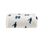 Eddie Bauer - Throw Blanket, Brushed Fleece & 50" X 60", Emperor Penguin Blue. Fixed Price $23.30.