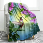 Jekeno Hummingbird Floral Blanket Gifts For Women Kids 50"X60", Pink Green. Fixed Price $34.99.