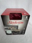 Sunbeam New Heated Blanket Velvet Plush 10 Settings 2 Zones King Garnet Nwt. Fixed Price $99.00.