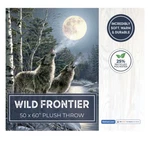 Frontier 50 X 60 Wilderness Wolf Plush Throw Blanket New. Fixed Price $15.00.