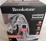 Brookstone Heated Faux Fur Throw Blanket Gray 60 70 Built-in Controller. Fixed Price $47.99.