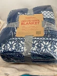 Berkshire Blanket & Home Decorative King Size Sherpa Throw 110X90'' New. Fixed Price $54.00.