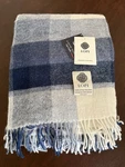 Istex Iceland Pure New Wool Blue/white Lopi Morgunkul Blanket 130 180 Nwt. Fixed Price $100.00.