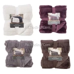 New Berkshire Plush Ultra Soft Warm Textured Faux Fur Throw Blanket 60X70". Fixed Price $59.99.