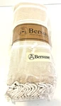 Nwt Bersuse 100% Cotton Anatolia Xl Blanket Turkish Towel Beige Fringe 61X82. Fixed Price $15.00.
