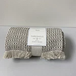 Threshold Studio Mcgee Woven Textural Fringe Throw Blanket Cream-brown New. Fixed Price $19.99.