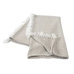 Lr Home Beige And Ivory Diamonds Fringe Throw Blanket. Fixed Price $48.15.