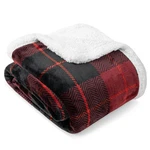 Pavilia Red Plaid Sherpa Throw Blanket For Couch, 50 X 60 Inches,. Fixed Price $33.99.
