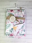 Sweet Romance Reversible Mink Baby Blanket Pink Green Floral Flowers Print. Fixed Price $42.49.