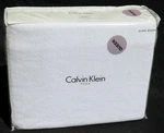 Calvin Klein White Luxury Queen Size Cotton Blanket New 90X90 Twill/herringbone. Fixed Price $64.99.