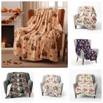 6 Pack Thanksgiving Day Throws Blanket Bulk Autumn Flann.... Fixed Price $56.77.