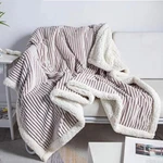 Dissa Sherpa Fleece Blanket Reversible Flannel. Fixed Price $20.00.
