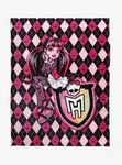 Monster High Draculaura Argyle Blanket Pink 46 X 60 New. Fixed Price $43.60.
