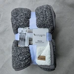 Koolaburra By Ugg Wiona Classic Sherpa Throw Blanket Stone Grey Melange 50"X70". Fixed Price $45.99.