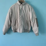 Members Only Stadium Blue Waterfowl Feather Down Vintage Coat 44L Blanket Lined. Fixed Price $145.00.