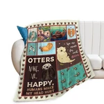 Sea Otter Decor Throw Blanket - Warm Soft Plush Lightweight Fleece Flannel Ot.... Fixed Price $28.09.