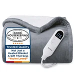 Heated Throw Blanket 50"X60" Soft Flannel Electric 4 Timer Grey. Fixed Price $49.99.