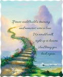 Stairway To Heaven Reversible Soft Quilted Throw Blanket 50X60 In Virah Bella. Fixed Price $39.95.