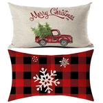 Lumbar Pillow Cover Farmhouse Home Decor Throw Case Buffalo Check Plai.... Fixed Price $12.53.