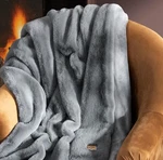 Ugg Euphoria Reversible Throw Blanket Faux Fur Polyester 50"X 70" Grayish Green. Fixed Price $88.00.