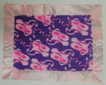 Handmade Mini Fleece Security Blanket / Ballet Slippers Satin Edge 21 X 25. Fixed Price $15.00.