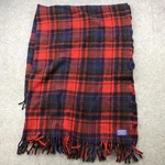 Vintage Pendleton Blanket Throw Pure Virgin Wool Usa Fringe 40X60 Plaid 70S. Fixed Price $69.29.