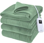 Sunbeam Royal Ultra Fleece Heated Electric Blanket Twin Size, 84" X 62", Matcha. Fixed Price $38.99.