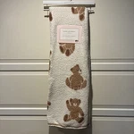 Cupcakes & Cashmere Brown Teddy Bear Print Throw 50" X 70" Blanket New. Fixed Price $54.99.