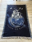 Vintage Animals Peace On Earth Tapestry Throw Blanket Fringe Trim Rare!. Fixed Price $35.00.