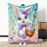 Easter Bunny Throw Blanket, Super Soft 2 Sizes.. Fixed Price $17.69.