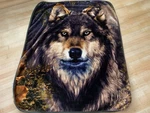 Northwest Fleece Blanket Wolf Cabin Decor Wilderness Rustic Throw Variant 2. Fixed Price $15.00.
