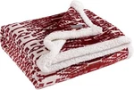 Eddie Bauer - Blanket, Soft Fleece Throw, San Juan Red Clay/white. Fixed Price $26.30.