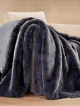 Frye Luxe Faux Fur Throw Plush Blanket 60 70 Grey Cozy Comfy Machine Wash. Fixed Price $149.00.