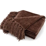 Recyco Cozy Chenille Throw Blanket 50X60" Fringed For Couch Sofa Bed. Fixed Price $43.48.