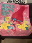 Dreamworks Trolls Pink Poppy Have Day Throw Fleece Blanket 36 X 48. Fixed Price $12.99.