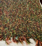 Pier 1 Imports Cozy Textured Blanket Throw 50X60 Chunky Fringe Rainbow Peacock. Fixed Price $45.00.