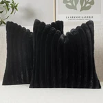 Faux Fur Decorative Throw Pillow Covers 18X18 Inch Set Of 2, French Modern Ar.... Fixed Price $27.99.