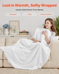 Vevor Fleece Throw Blanket, 50 X 60 Inches / 1270 1524 Mm, Flannel Cozy. Fixed Price $25.07.