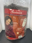 New Sunbeam Fleece Warming Throw 50" X 60" Brown- Save Energy, Washable. Fixed Price $25.99.