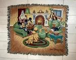 Walt Disney World Tapestry Throw Blanket Mickey Minnie Goofy Pluto 50 X60. Fixed Price $24.99.