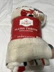 Holiday Time All Over Santas Plush Throw 50 In X 60 New. Fixed Price $11.99.