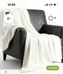 Heated Throw Blanket Electric With Built-in Button Controller 50"X60".... Fixed Price $24.99.