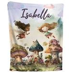 Fairy Blanket - Personalized Magical Toadstool Throw Fleece, Kids Baby Gift. Fixed Price $64.95.