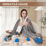 Westinghouse Electric Throw Blanket, Flannel Sherpa Heated 50X60 Grey Time. Fixed Price $29.74.