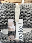 Oake Chunky Knit Throw, 50" X 60" New. Fixed Price $80.00.