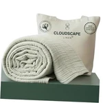 Cloudscape 4 Layer Muslin Blanket For Adults, / Calking (92"X108") Seafoam. Fixed Price $130.12.