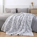 Mh Mylune Home Large Soft Micro Plush Leopard Blanket (71X78 Inches, White Gr.... Fixed Price $77.42.