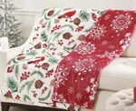 Kringle Express Oversized Set 2 Printed Holiday Throws Forest Snow New Cardinal. Fixed Price $37.48.
