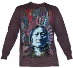 New The Mountain Sitting Bull By Dean Russo Long Sleeve Native American Shirt. Fixed Price $24.95.